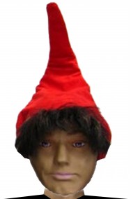 Cappello nano o gnomo o elfo rosso