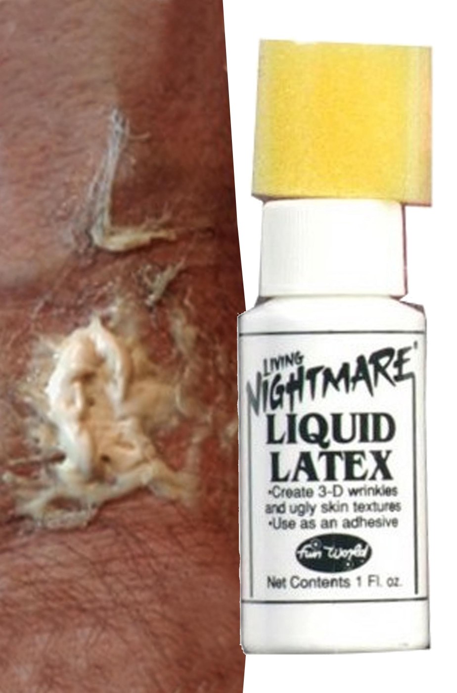 FX Lattice Liquido grande spessore 28,3ml con spugnetta increspata per pelle bruciata horror
