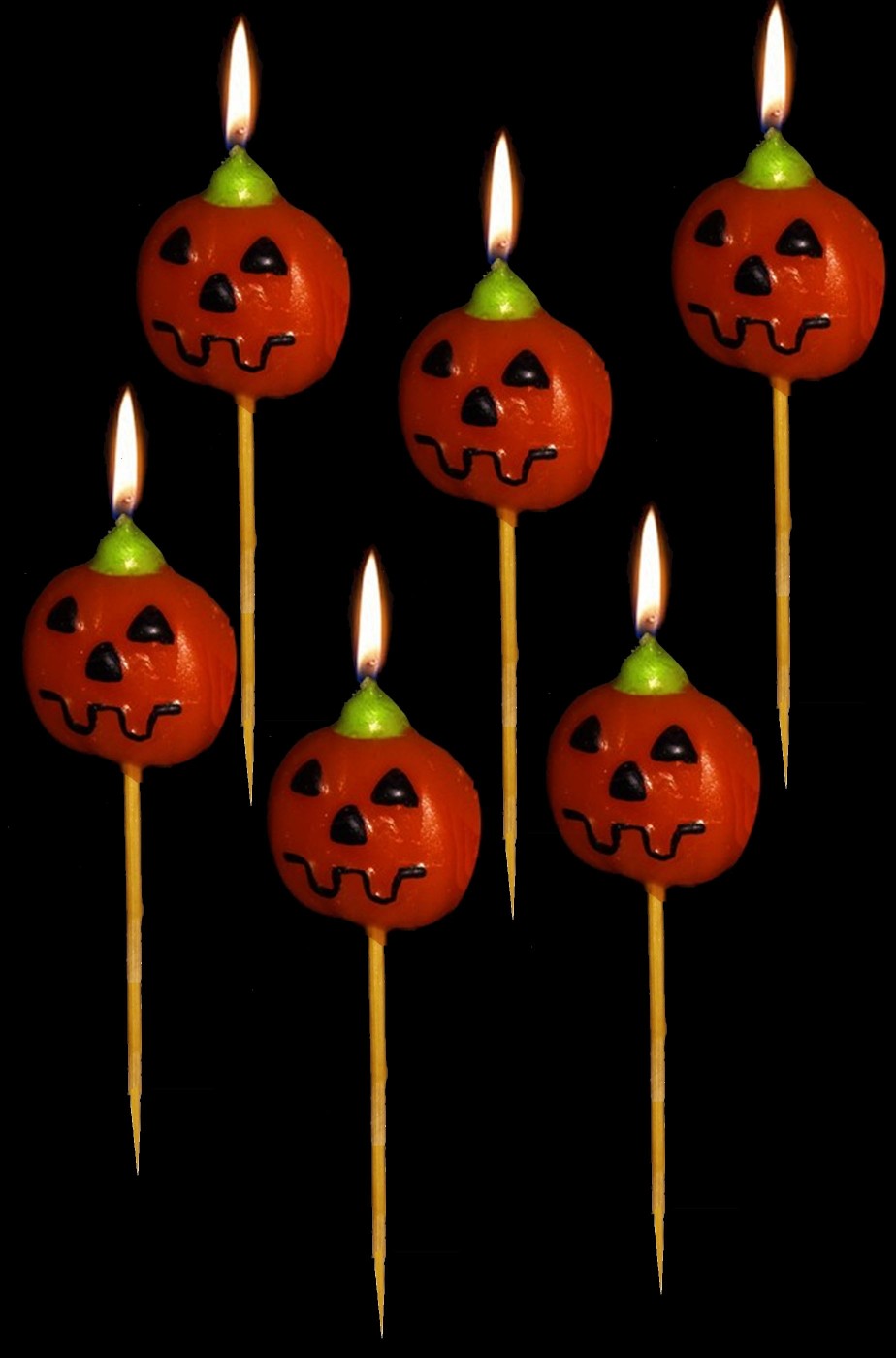Stuzzicadenti segnaposto candelina Halloween a zucca