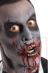 FX Maschera in lattice bocca horror Zombie con denti