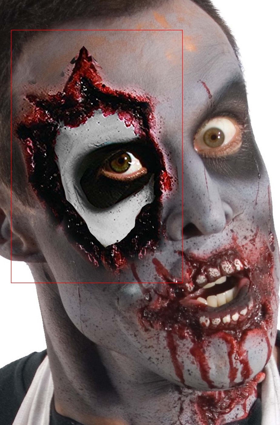 FX Maschera in lattice contorno occhio horror Zombie