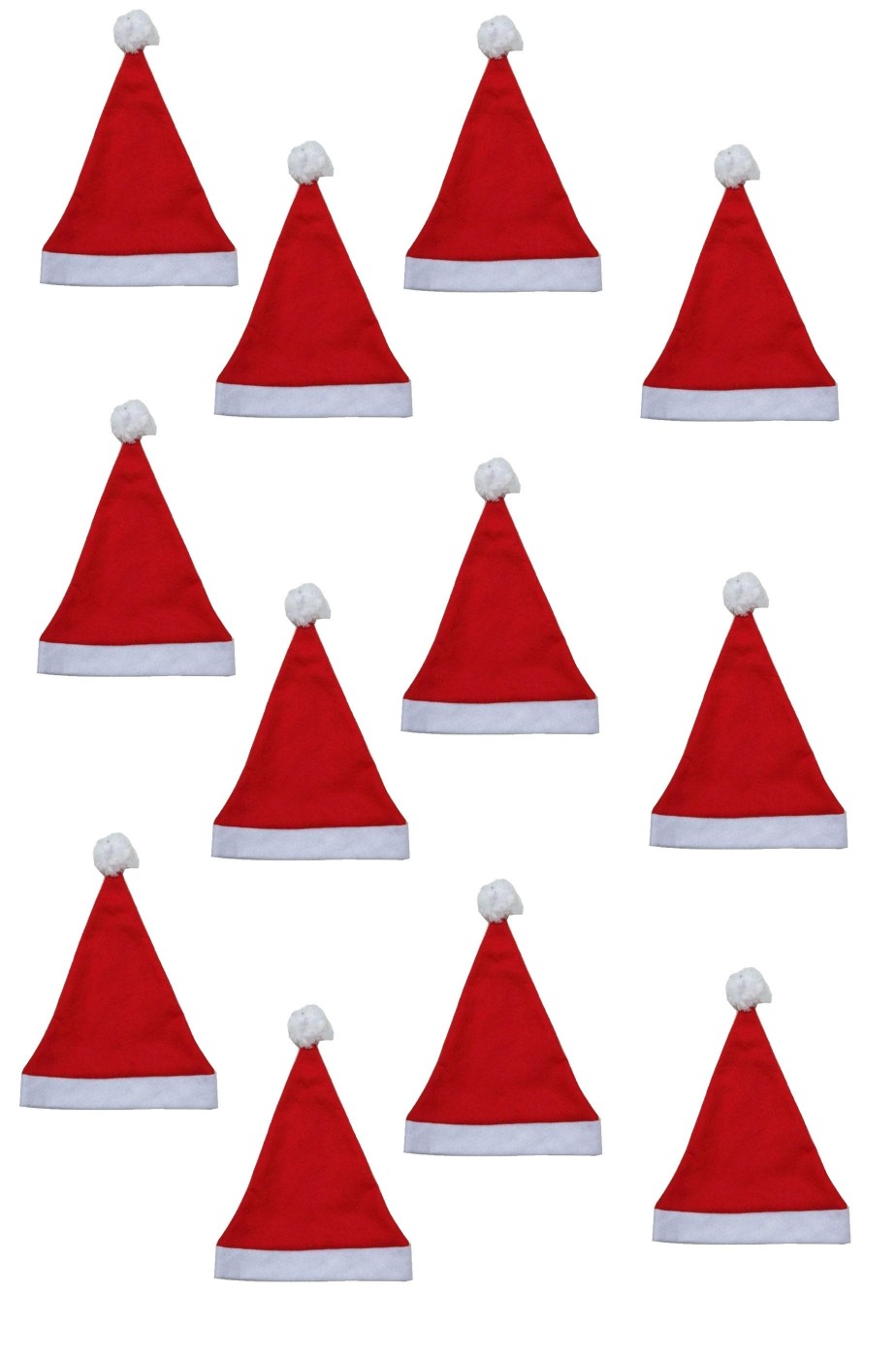 Pacchetto offerta dodici cappelli da Babbo Natale Economici