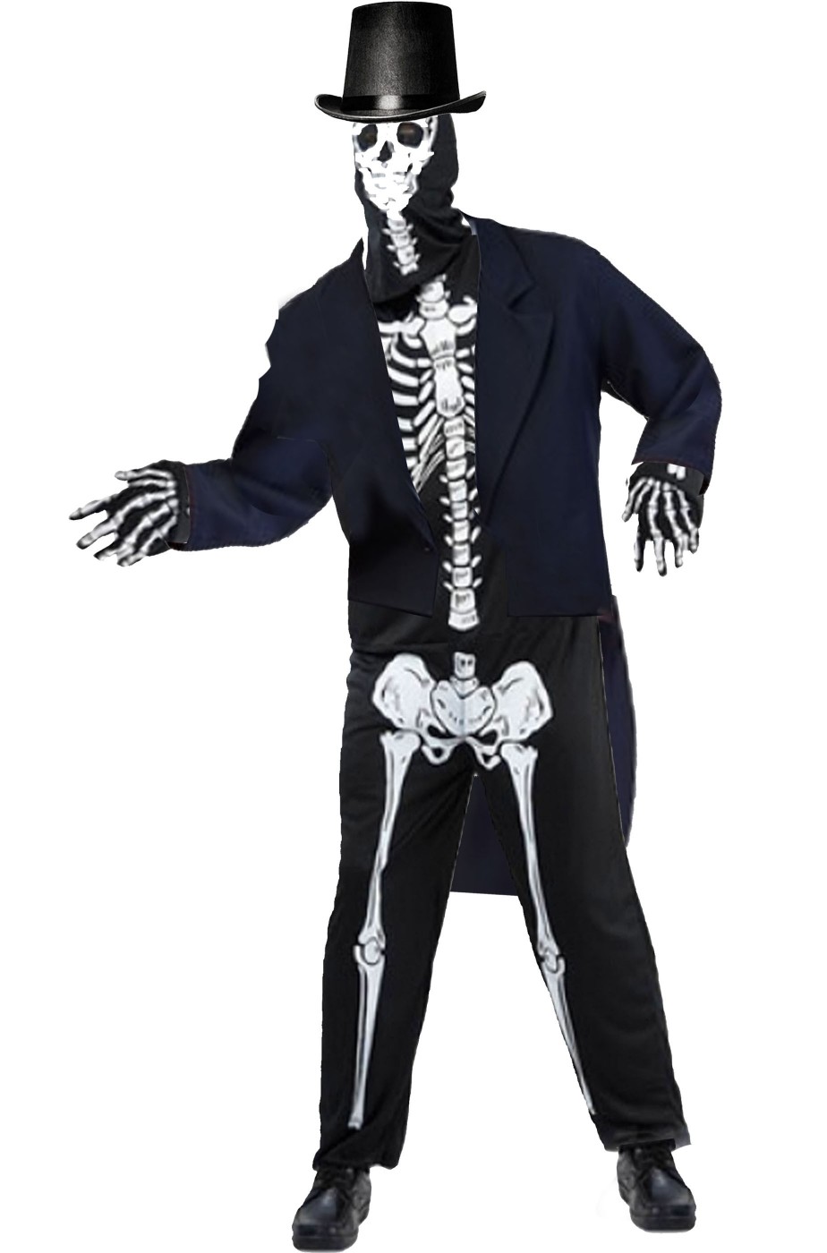Dracula Halloween Horror Vampiro 142cm Mantello nero in Satin FANCY DRESS