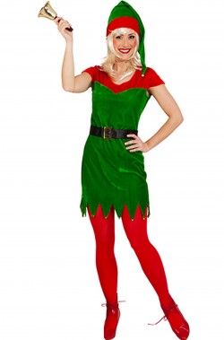 Costume abito Elfo donna di Babbo Natale