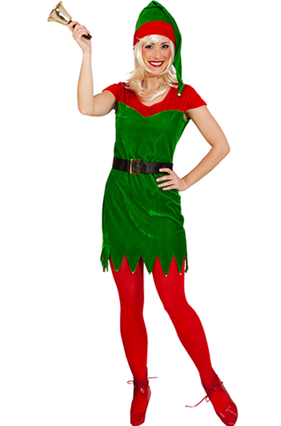 Costume abito Elfo donna di Babbo Natale