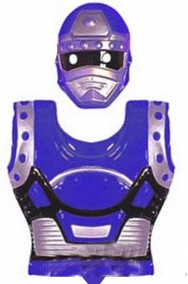 Set Power Ranger armatura pettorale e maschera bambino blu
