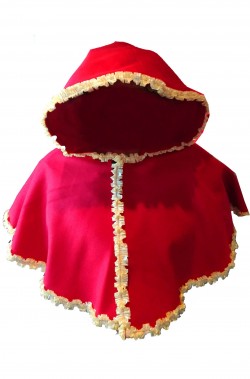 parrucca cappuccetto rosso con mantellina