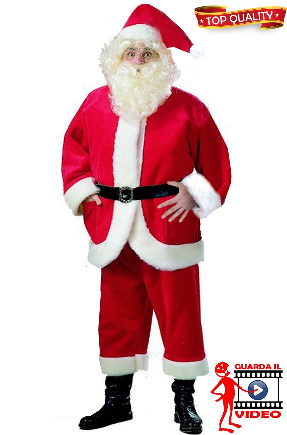 Costume Abito Babbo Natale realistico