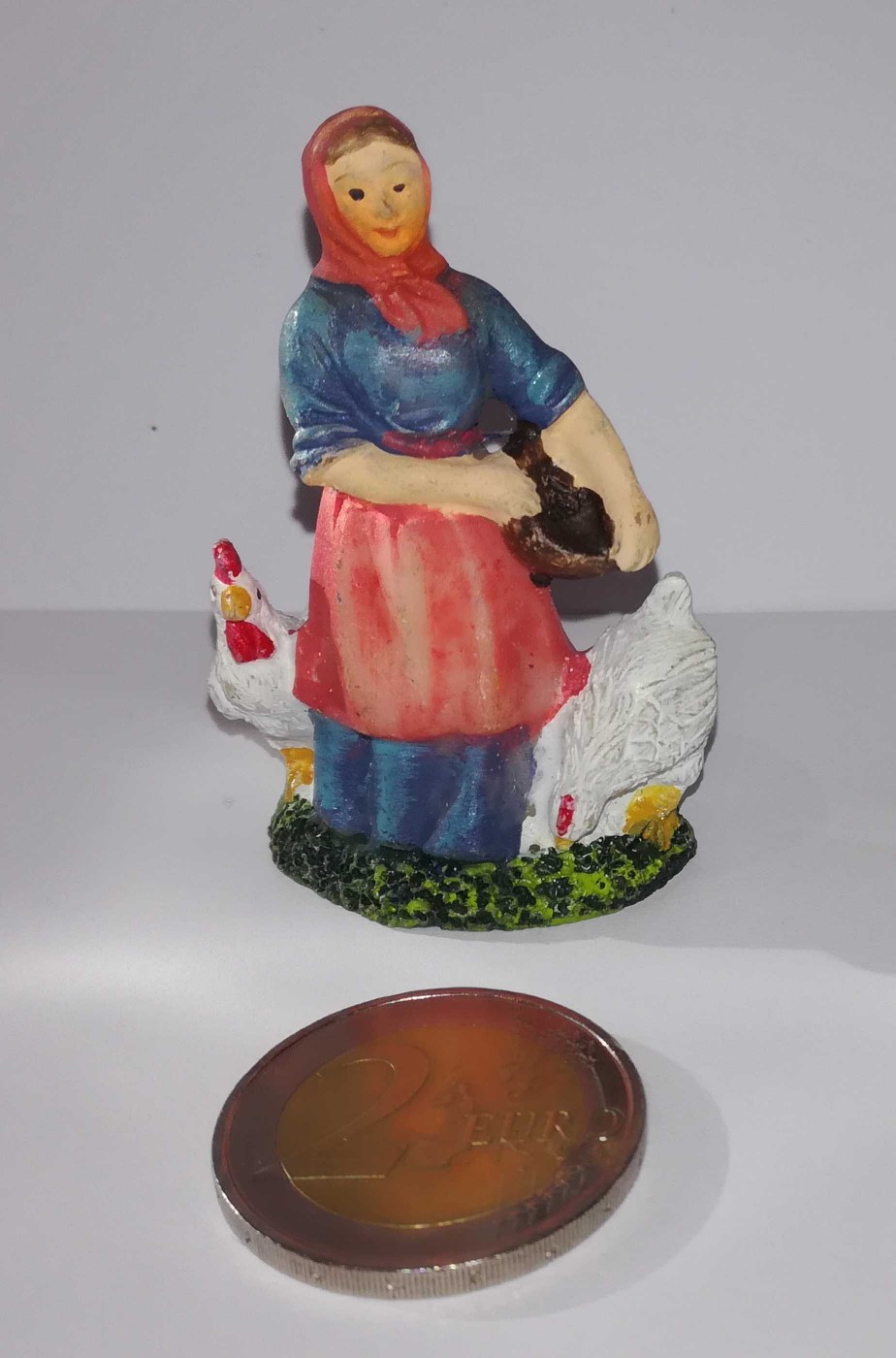 Figurina Presepe in plastica (cm 5,5) mendicante