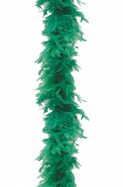 Boa di piume verde gr 60 circa 190 cm