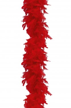 Boa di piume rosso gr 60 circa 190 cm 
