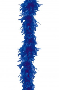 Boa di piume blu gr 45 circa 190 cm