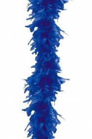 Boa di piume blu gr 60 circa 190 cm