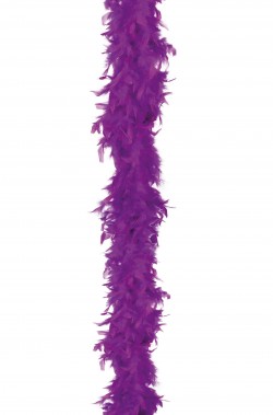 Boa di piume viola gr 45 circa 190 cm