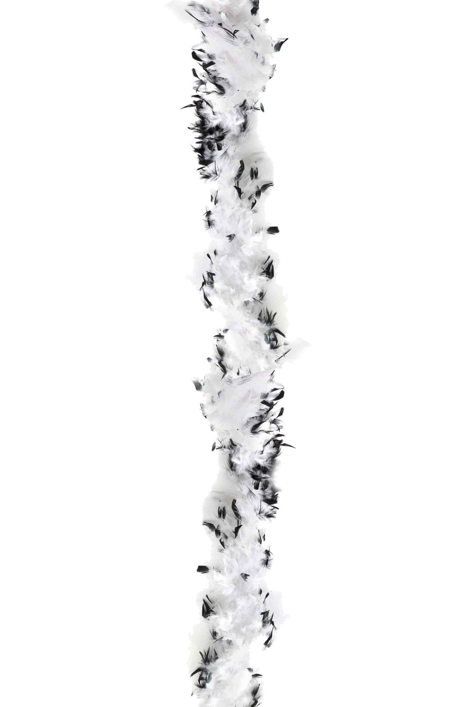 Boa bicolore bianco e nero per Crudelia Demon della carica dei 101 45 gr circa 190 cm