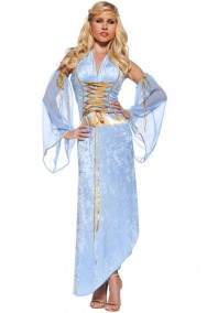 Costume dama medievale donna adulta, elfa celtica, 