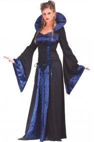 Costume dama medievale donna adulta maga, elfa celtica, 