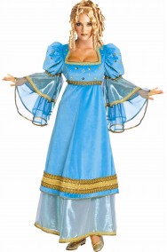 Costume fata turchina o dama nobildonna medievale