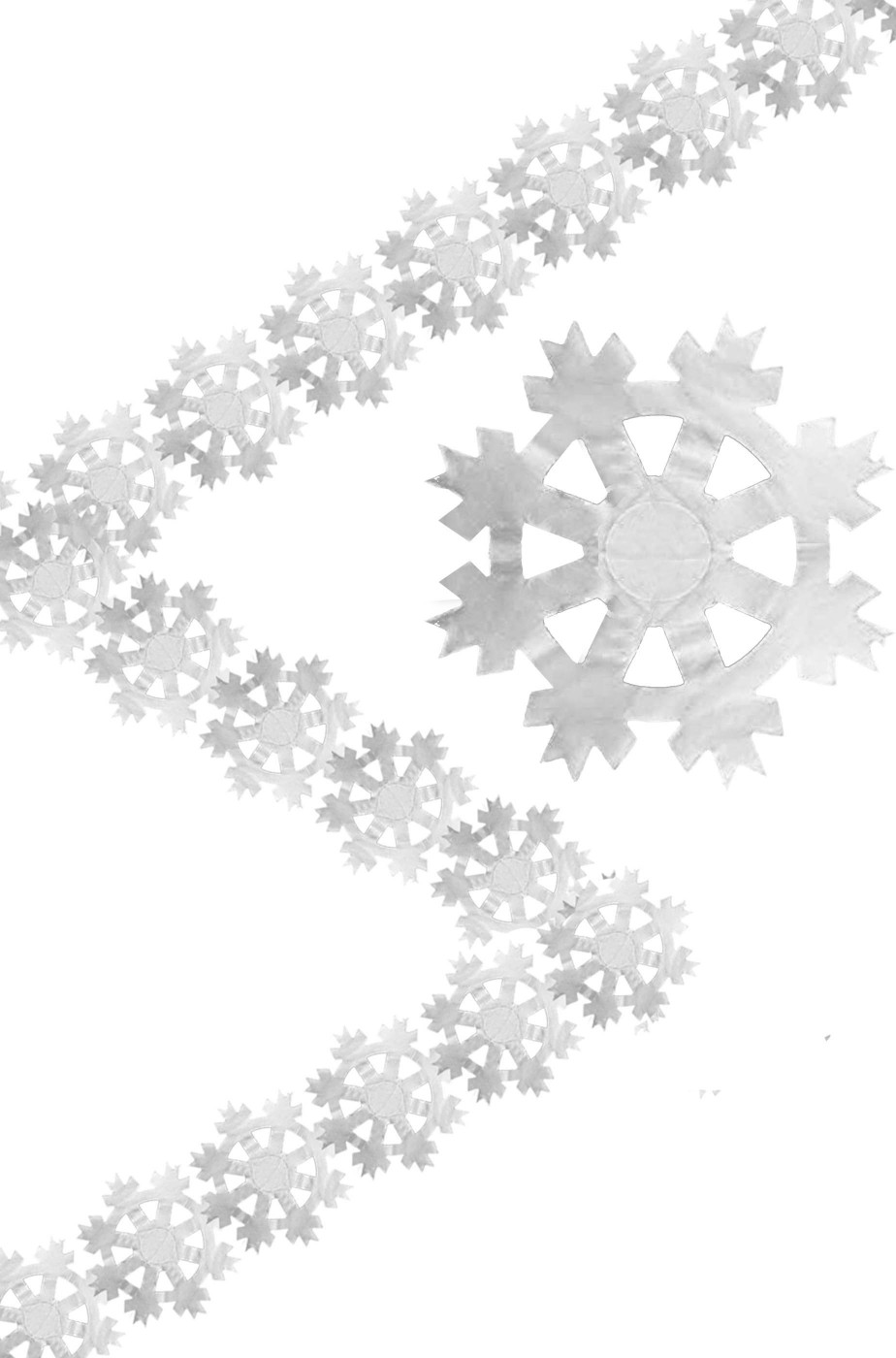 Striscione ghirlanda festone di Natale in carta con fiocchi di neve
