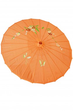 Ombrello parasole cinese o giapponese geisha circa 82 cm arancio