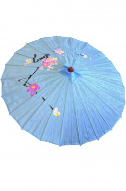 Ombrello Parasole cinese o giapponese geisha circa 82 cm azzurro