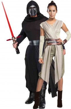 Coppia di Costumi Star Wars Kylo Ren e Rey