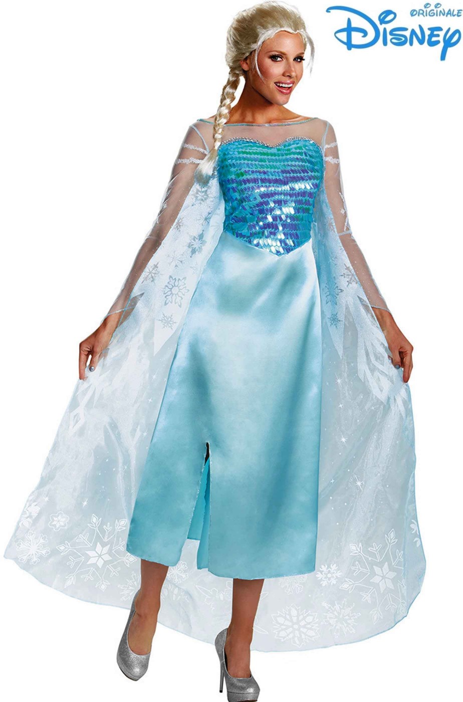 clean up disaster Torches Vestito di carnevale Elsa di Frozen donna Il Regno di Ghiaccio Disney