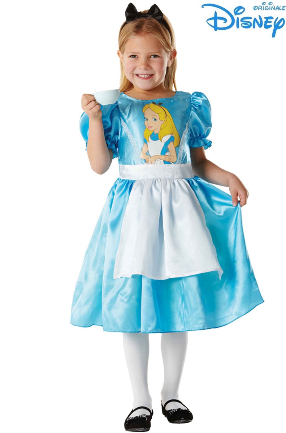 CARNEVALE COSTUME VESTITO ALICE NEL PAESE DELLE MERAVIGLIE BAMBINA 11/13