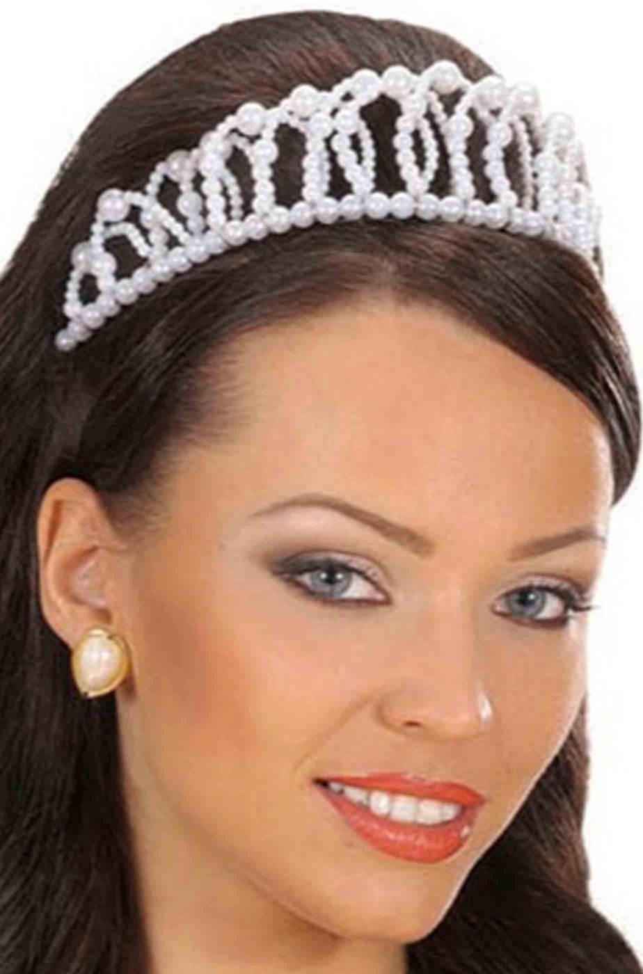 Corona Plastica Argento Principessa Regina Coroncina Donna Reale Carnevale  Tiara