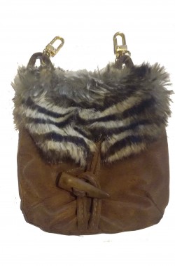 Borsa o Borsetta sacchetto medievale con pelliccia finta