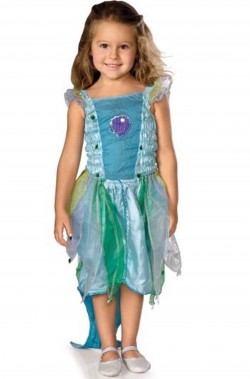 Vestito di Carnevale da bambina Ariel la Sirenetta