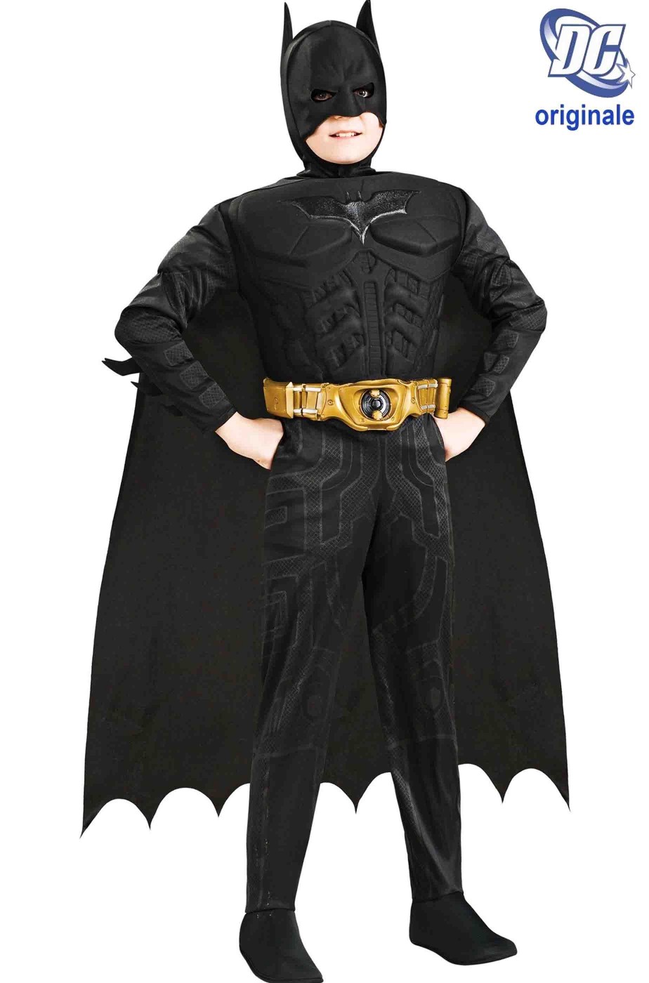 Vestito di Carnevale o Halloween da bambino Batman nero con armatura