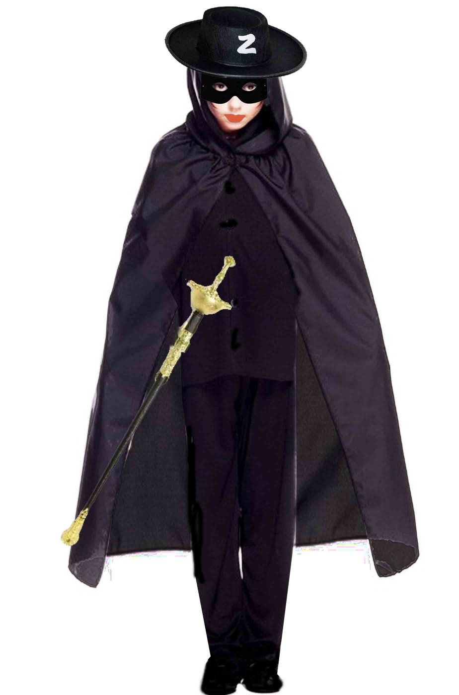 Kit per vestito di carnevale da Zorro