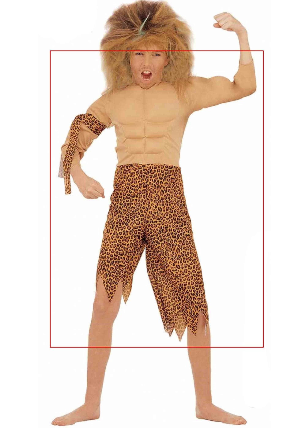 vestito di carnevale da tarzan o primitivo o cavernicolo perbambino