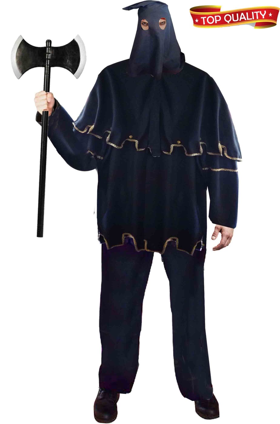Costume da Boia medievale adulto nero cinematografico