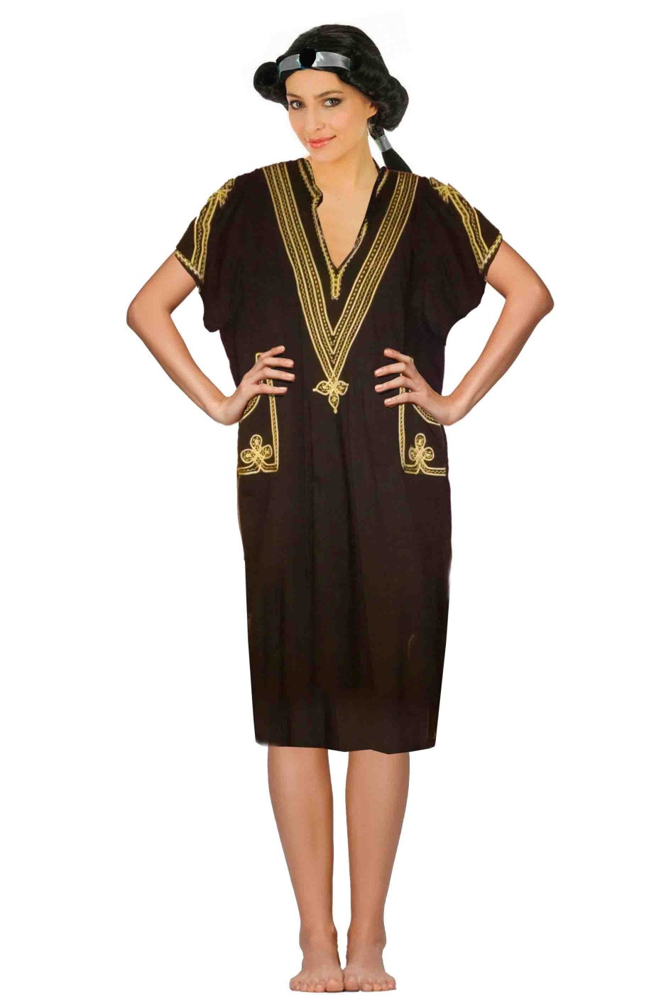 Vestito di carnevale donna egiziana, Araba, Mille e una notte nero