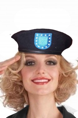 Cappello Basco Nero caschi blu ONU donna