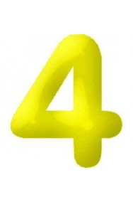 Numero gonfiabile n 4 per compleanno giallo