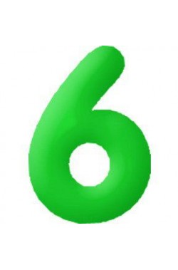 Numero gonfiabile n 5 per compleanno verde