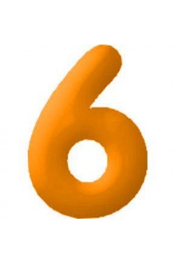 Numero gonfiabile n 5 per compleanno arancione