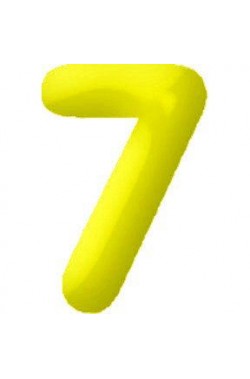 Numero gonfiabile n 6 per compleanno giallo