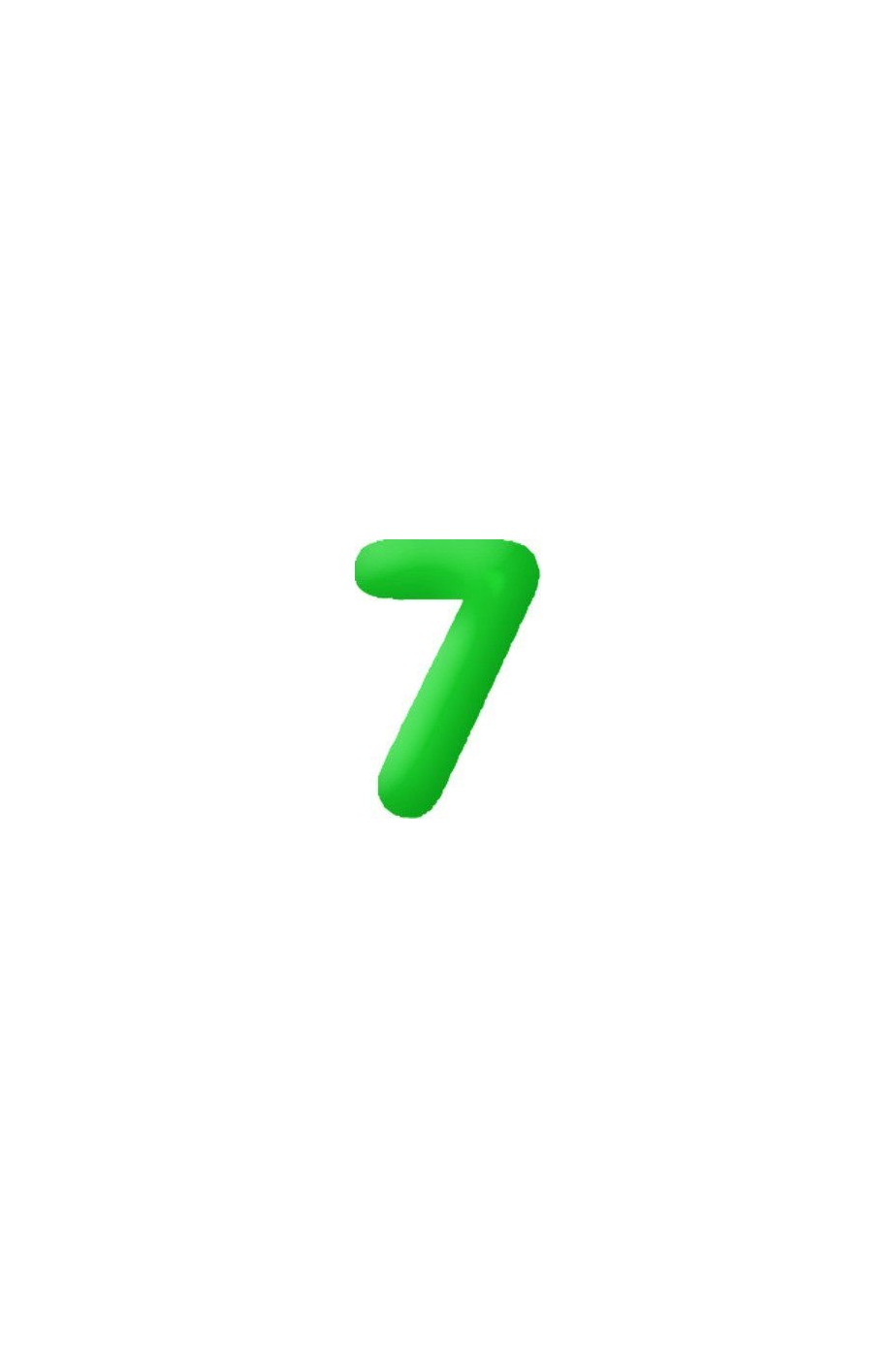 Numero gonfiabile n 7per compleanno verde
