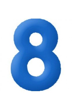 Numero gonfiabile n 7 per compleanno blu