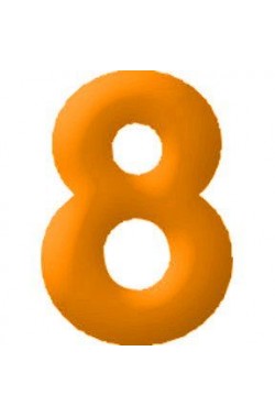 Numero gonfiabile n 7 per compleanno arancione