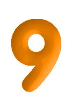 Numero gonfiabile n 8 per compleanno arancione