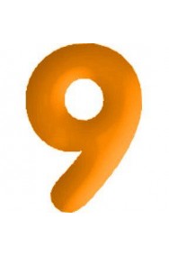 Numero gonfiabile n 8 per compleanno arancione