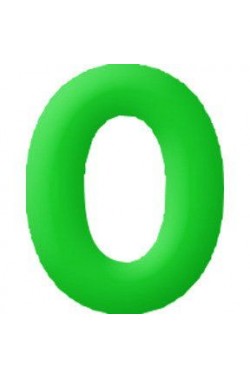 Numero gonfiabile n 0 zero per compleanno verde