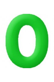 Numero gonfiabile n 0 zero per compleanno verde