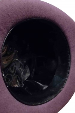 Cappello a cilindro adulto viola sartoriale con piccole macchie