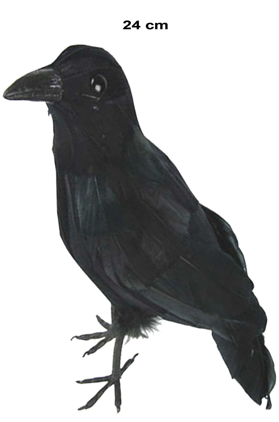OULII corvo in piume statuetta di uccello Decorazione realistica per Halloween